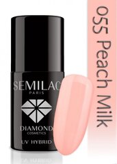 Hübriidküünelakk Semilac 055 Peach Milk, 7 ml hind ja info | Küünelakid, küünetugevdajad | kaup24.ee
