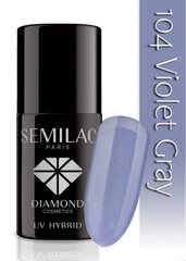 Hübriidküünelakk Semilac 104 Violet Gray, 7 ml hind ja info | Küünelakid, küünetugevdajad | kaup24.ee