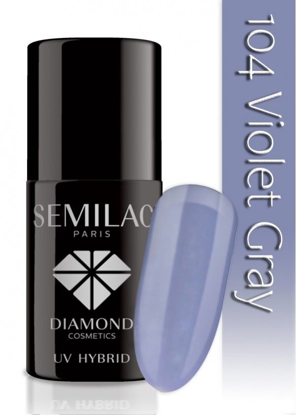 Hübriidküünelakk Semilac 104 Violet Gray, 7 ml hind ja info | Küünelakid, küünetugevdajad | kaup24.ee