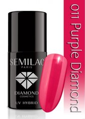 Kauapüsiv hübriidküünelakk Semilac 011 Purple Diamond, 7ml
