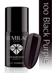 Hübriidküünelakk Semilac 100 Black Purple, 7 ml