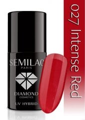 Hübriidküünelakk Semilac 027 Intense Red, 7 ml