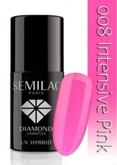 Стойкий гибридный лак для ногтей Semilac, 008 Intensive Pink, 7мл цена и информация | Лаки для ногтей, укрепители для ногтей | kaup24.ee