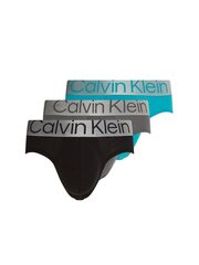 Meeste aluspüksid Calvin Klein HIP BRIEF 3 paari, must/hall/sinine 000NB3129A 13C 45435 hind ja info | Meeste aluspesu | kaup24.ee