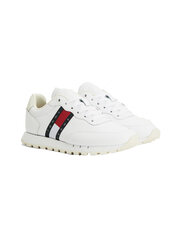 Tommy Hilfiger naiste jalatsid WMN TOMMY JEANS LEATHER RUNNER WHITE EN0EN01652 YBR 43785 hind ja info | Naiste spordi- ja vabaajajalatsid | kaup24.ee