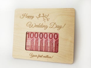 Подарочная рамка для денег на свадьбу “Миллион” цена и информация | Другие оригинальные подарки | kaup24.ee