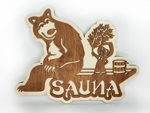 Декор для бани - деревянная табличка “Sauna” цена и информация | Детали интерьера | kaup24.ee