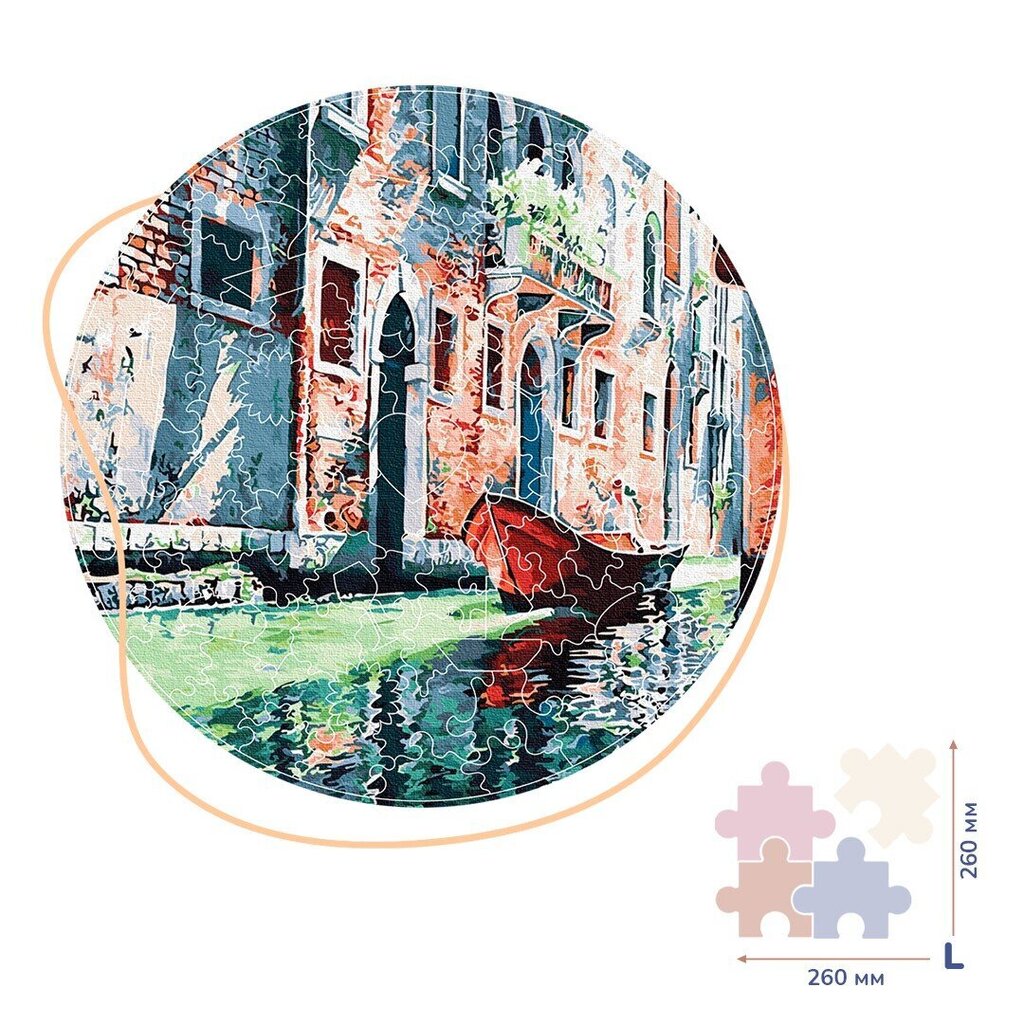 Puidust pusle: Gondel Veneetsia kanalis (suurus L) hind ja info | Pusled | kaup24.ee
