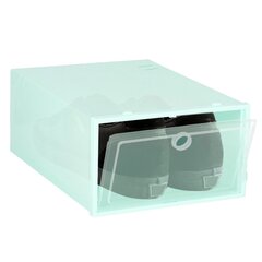 Зеленая коробка для обуви с прозрачной крышкой цена и информация | Ящики для вещей | kaup24.ee
