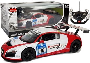 Kaugjuhitav auto Audi R8 LMS White Red hind ja info | Poiste mänguasjad | kaup24.ee