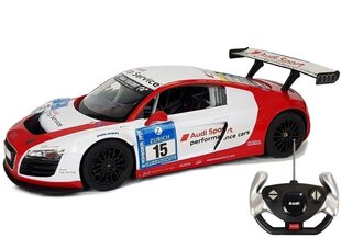 Kaugjuhitav auto Audi R8 LMS White Red hind ja info | Poiste mänguasjad | kaup24.ee