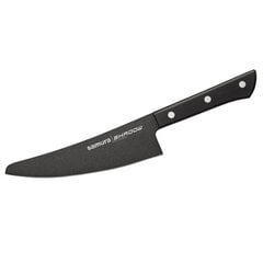 Samura Shadow Малый кухонный нож шеф-повара 166 mm AUS-8 анти-липкое темное покрытие 58 HRC цена и информация | Ножи и аксессуары для них | kaup24.ee
