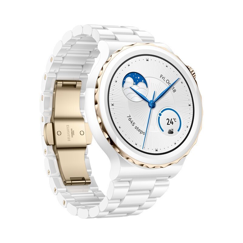 Nutikell Huawei Watch GT 3 Pro 43mm, valge keraamiline korpus ja rihm - 55028824 hind ja info | Nutikellad (smartwatch) | kaup24.ee