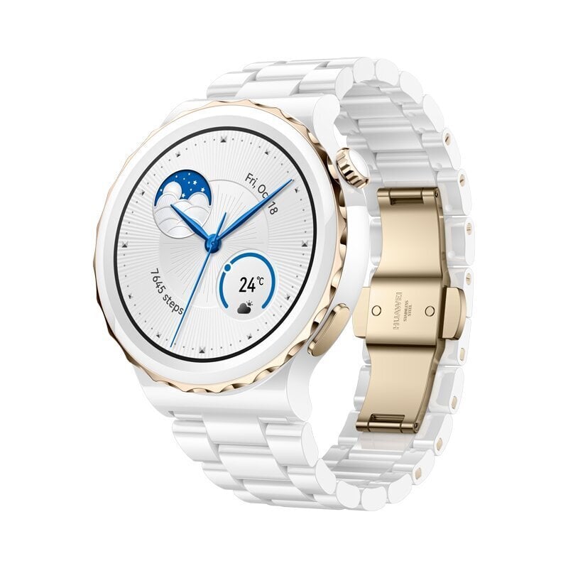 Nutikell Huawei Watch GT 3 Pro 43mm, valge keraamiline korpus ja rihm - 55028824 цена и информация | Nutikellad (smartwatch) | kaup24.ee