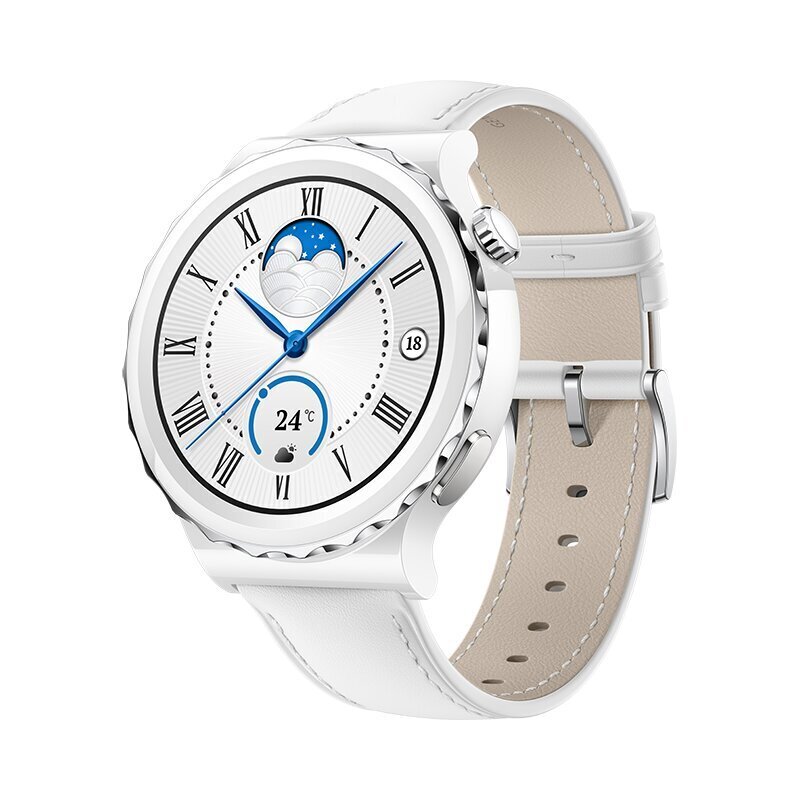 Huawei Watch GT 3 Pro Ceramic White Leather цена и информация | Nutikellad (smartwatch) | kaup24.ee