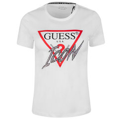 Naiste T-särk Guess T-SHIRT SS CN ICON TEE, valge W2RI07I3Z11 G011 42623 цена и информация | Женские футболки | kaup24.ee