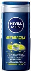 Dušigeel meestele NIVEA MEN ENERGY, 250ml hind ja info | Dušigeelid, õlid | kaup24.ee
