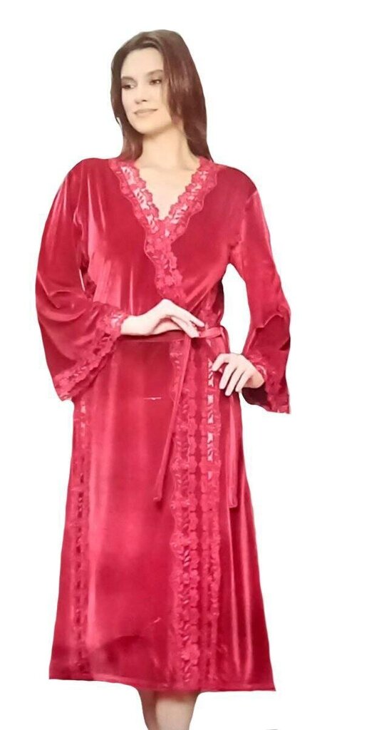 Naiste hommikumantel Miss Lolita 1014, Punane hind ja info | Naiste hommikumantlid | kaup24.ee