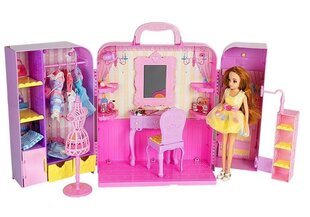 Nukk ja riidekapp koos valgustusega hind ja info | Tüdrukute mänguasjad | kaup24.ee
