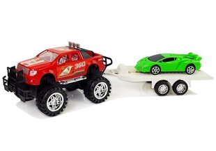Maastur koos sportautoga, punane hind ja info | Poiste mänguasjad | kaup24.ee