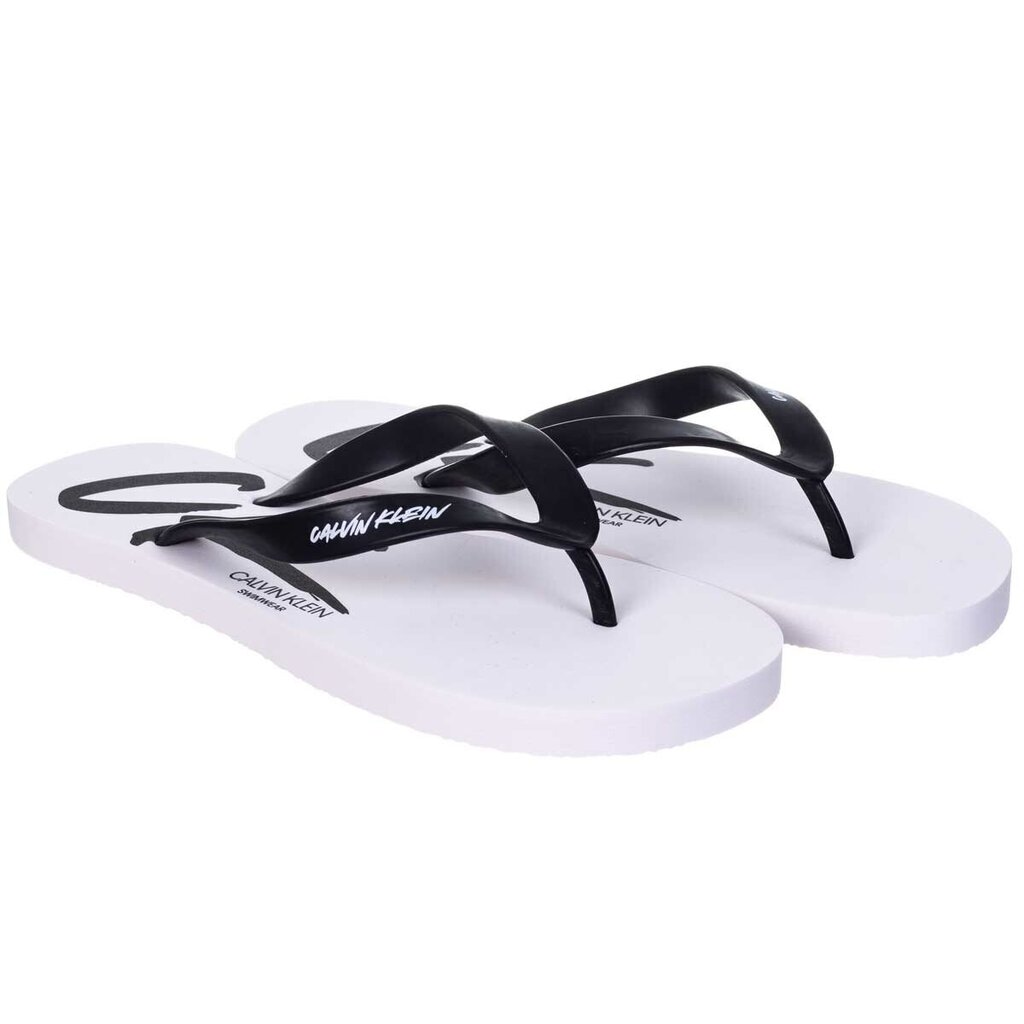 Meeste plätud Calvin Klein FF SANDALS, valge KM0KM00500 YCD 42912 hind ja info | Meeste plätud, sussid | kaup24.ee