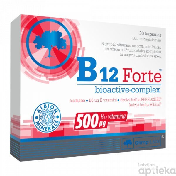 B12 Forte Bio-Complex kapslid N30 hind ja info | Vitamiinid, toidulisandid, preparaadid tervise heaoluks | kaup24.ee