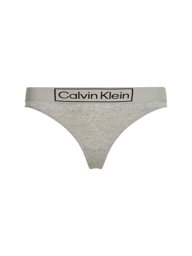 Naiste stringid Calvin Klein THONG, hall 000QF6774E P7A 45166 цена и информация | Naiste aluspüksid | kaup24.ee