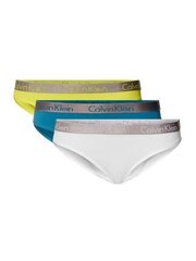 Женские трусики-бикини Calvin Klein 3 пары, белые/желтые/бирюзовые 000QD3561E 283 45131 цена и информация | Трусики | kaup24.ee