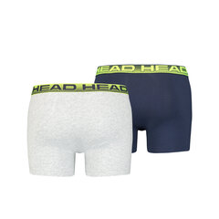 Мужские трусы HEAD SEASONAL BOXER 2 пары, серые/темно-синие 701216198 002 44710 цена и информация | Мужские трусы | kaup24.ee