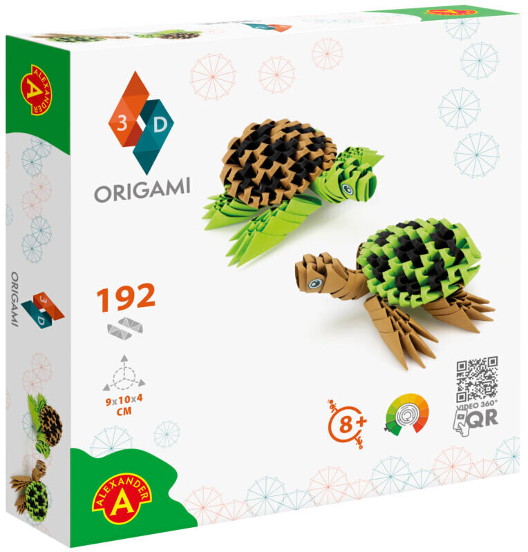 Origami 3D Kilpkonn 192 Tk hind ja info | Arendavad mänguasjad | kaup24.ee