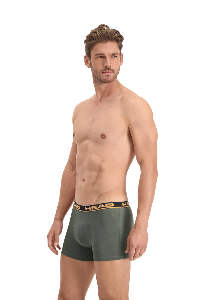 Meeste aluspüksid HEAD BASIC BOXER 2 paari, must/roheline 701202741 015 45865 цена и информация | Meeste aluspesu | kaup24.ee