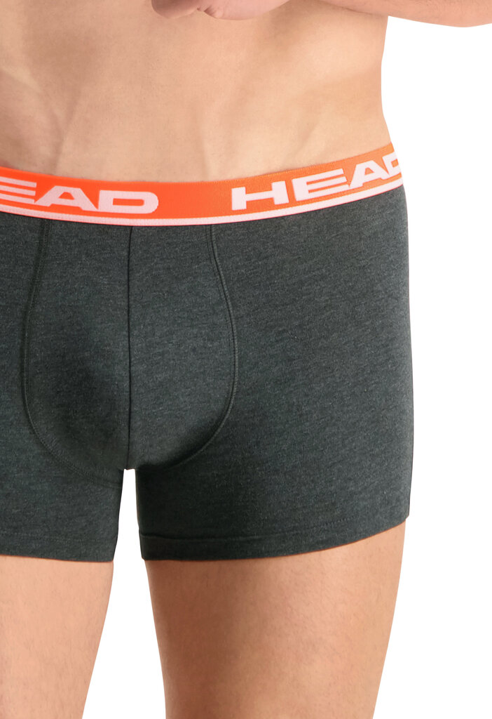 Meeste aluspüksid HEAD BASIC BOXER 2 paari, hall/must 701202741 011 45868 цена и информация | Meeste aluspesu | kaup24.ee