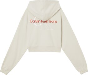 Женская толстовка Calvin Klein TWO TONE MONOGRAM HOODIE, бежевая J20J218850 ACF 45325 45325 цена и информация | Женские кофты | kaup24.ee