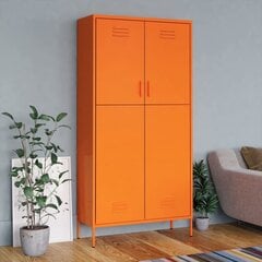 vidaXL garderoob, oranž, 90 x 50 x 180 cm, teras hind ja info | Kapid | kaup24.ee