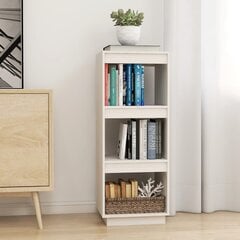 vidaXL raamaturiiul/ruumijagaja, valge, 40x35x103 cm, täismännipuit hind ja info | Riiulid | kaup24.ee