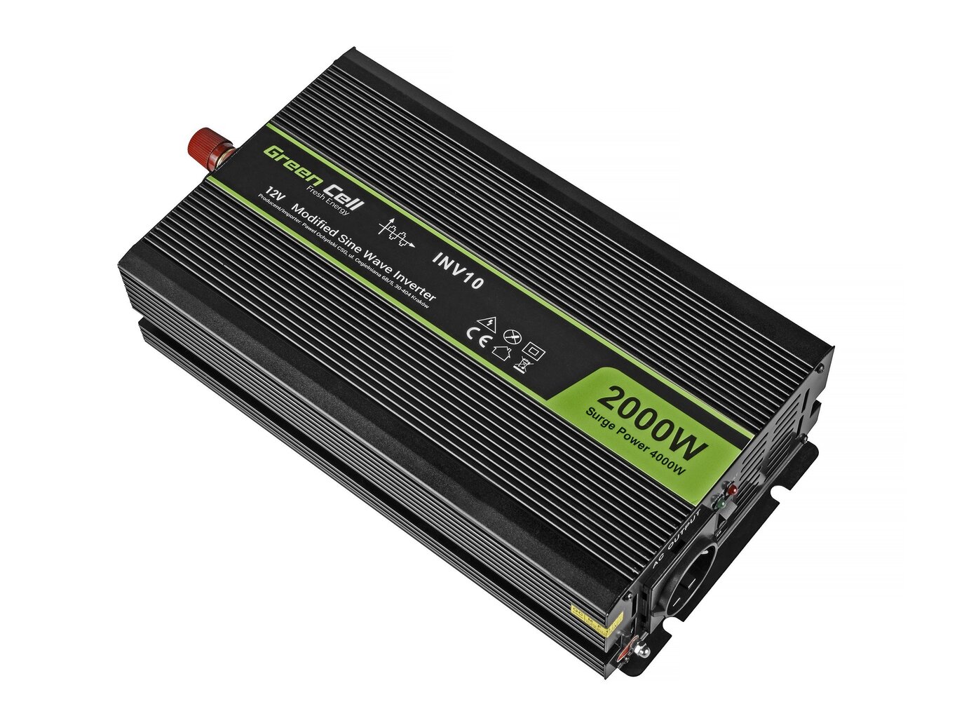 Green Cell Power Inverter 12V to 230V 2000W/4000W Modified sine wave цена и информация | Lisaseadmed | kaup24.ee