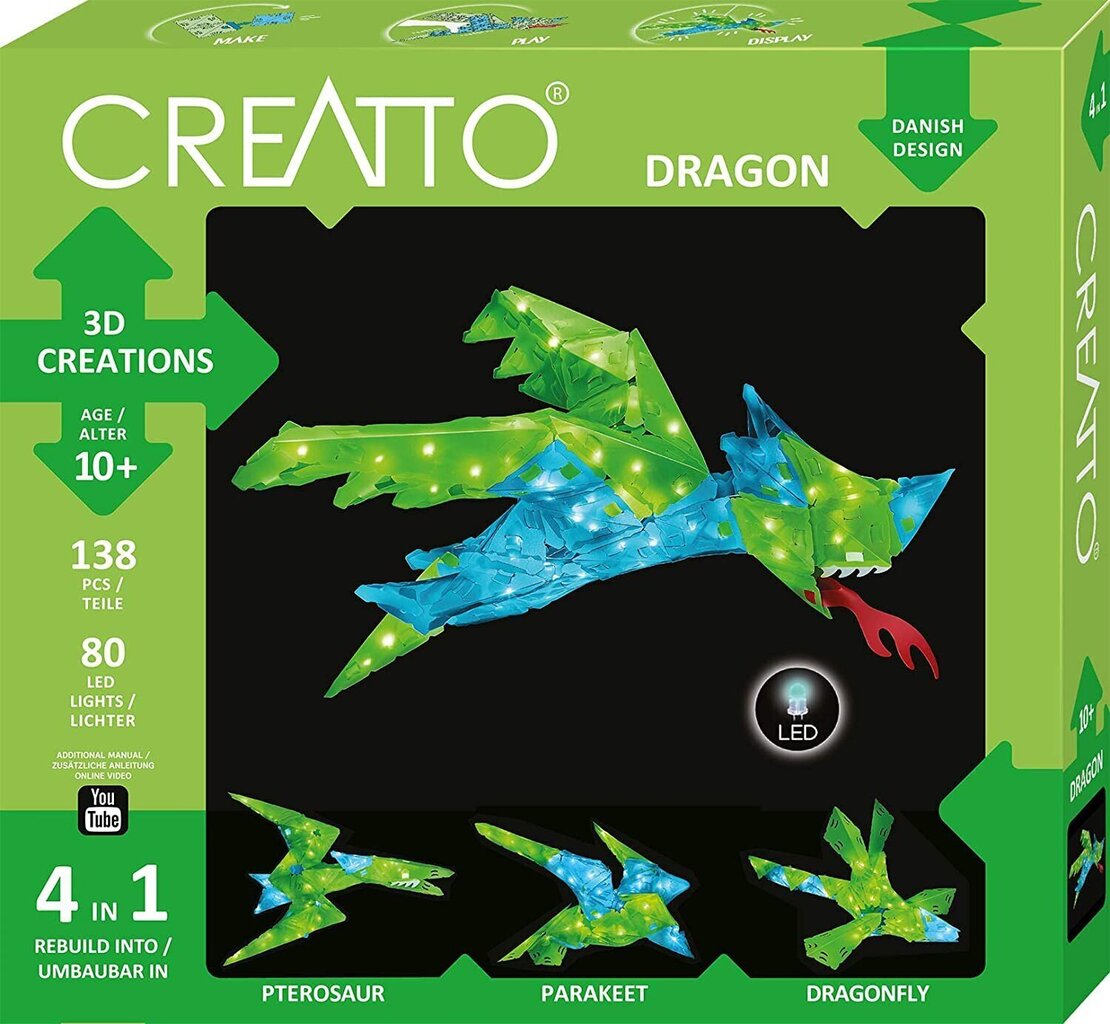 Creatto Dragon loovkomplekt 10+ hind ja info | Arendavad mänguasjad | kaup24.ee