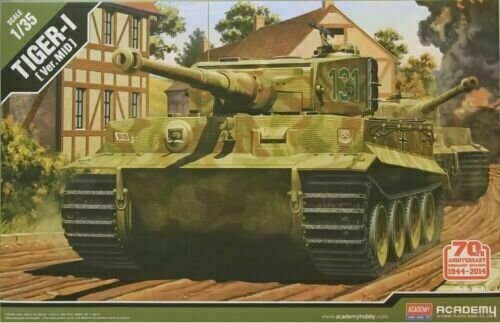 Liimitav mudel Academy 13287 TIGER-I MID VER. Anniv. 70 Normandy Invasion 1944 1/35 hind ja info | Klotsid ja konstruktorid | kaup24.ee