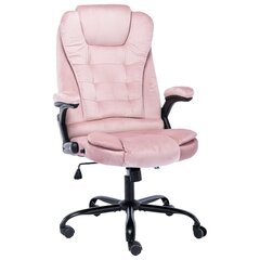 Kontoritool, roosa, samet, vidaXL цена и информация | Офисные кресла | kaup24.ee