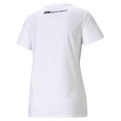 Naiste T-särk Puma BMW MMS Wmn Logo Tee Puma White - 59957102, valge цена и информация | Спортивная одежда для женщин | kaup24.ee