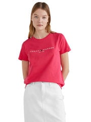 Женская футболка Tommy Hilfiger T-SHIRT TH ESS HILFIGER C-NK REG TEE SS, розовая WW0WW28681 TZR 44796 цена и информация | Женские футболки | kaup24.ee