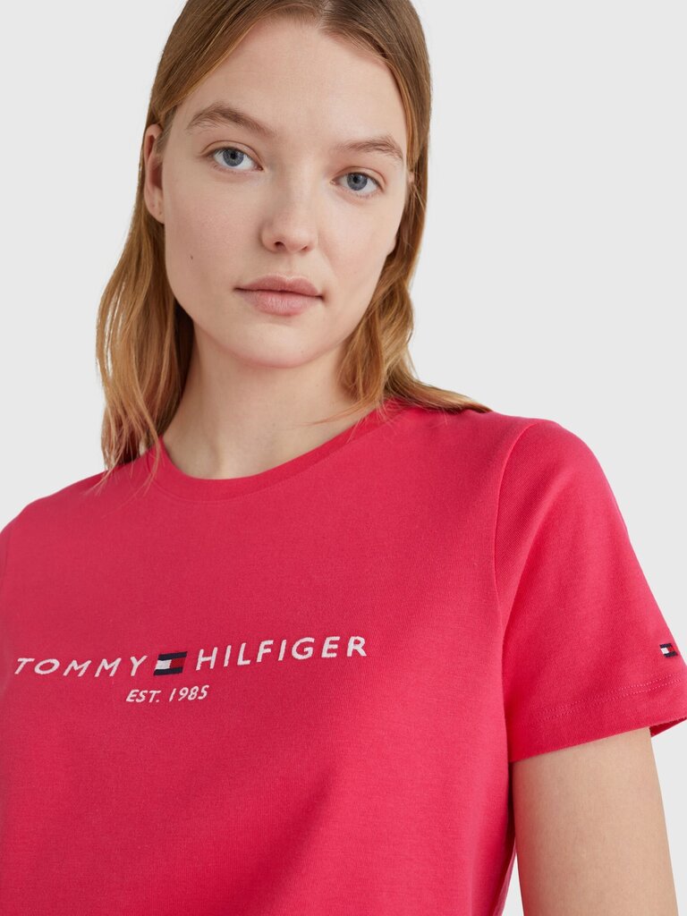 Naiste T-särk Tommy Hilfiger T-SHIRT TH ESS HILFIGER C-NK REG TEE SS, roosa WW0WW28681 TZR 44796 hind ja info | Naiste T-särgid, topid | kaup24.ee