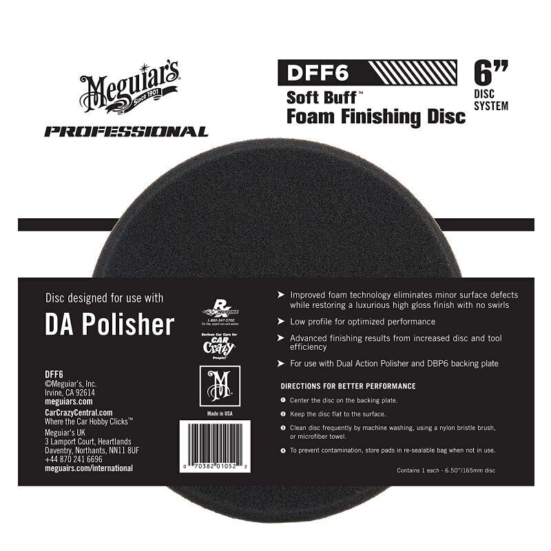 Meguiar's DFF6 PRO 6'' Soft Buff DA lihvimistald, 150 mm цена и информация | Lisaseadmed | kaup24.ee