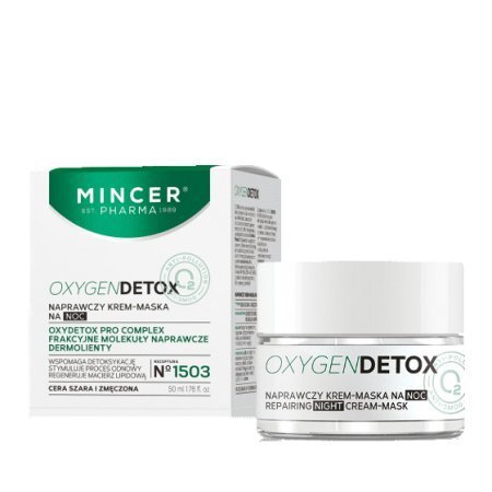 Taastav öökreem-mask Mincer Pharma Oxygen Detox Nr.1503 50 ml hind ja info | Näokreemid | kaup24.ee