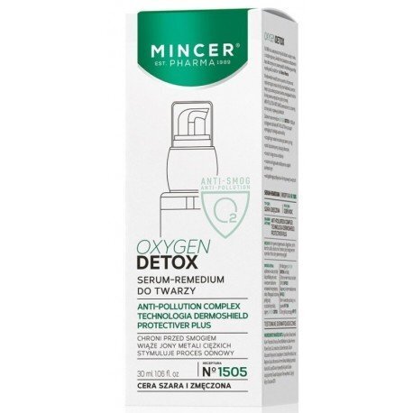 Kortsudevastane näoseerum Mincer Pharma Oxygen Detox Nr.1505 30 ml цена и информация | Näoõlid, seerumid | kaup24.ee