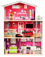 Деревянный кукольный домик, EcoToys, Malibu Residence 114 cm цена и информация | Игрушки для девочек | kaup24.ee