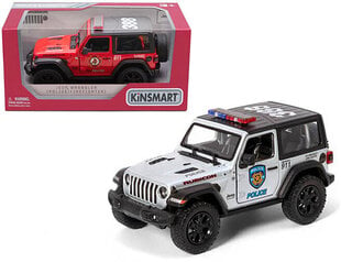 Коллекционная модель автомобиль 2018 Jeep Wrangler Полиция 1:34 цена и информация | Коллекционные модели автомобилей | kaup24.ee