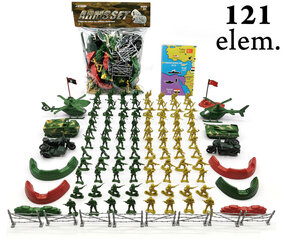 Военный Комплект 121 Элемент цена и информация | Игрушки для мальчиков | kaup24.ee