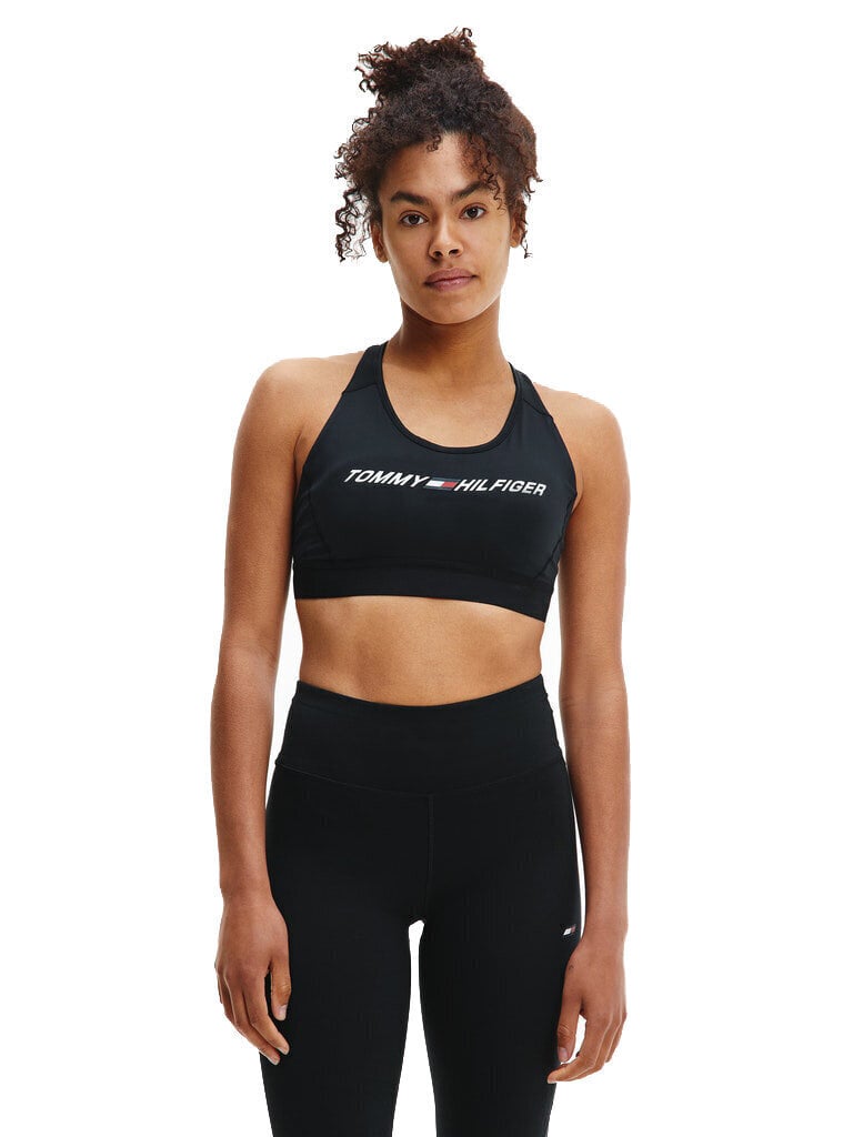 Spordirinnahoidja Tommy Hilfiger MID INTENSITY GRAPHIC RACER BRA BLACK S10S100970 BDS 45773 цена и информация | Rinnahoidjad | kaup24.ee