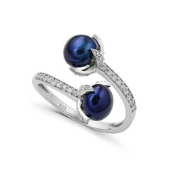 Серебряное (925) кольцо с драгоценными камнями, код avp522568-28b AVP522568-28BEU-57 цена и информация | Кольцо | kaup24.ee